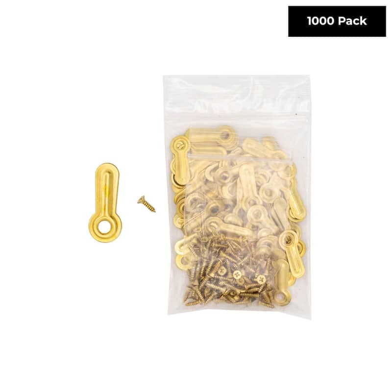 1" Brass Photo Frame Turn Button Fasteners with Screws Pack of 1000